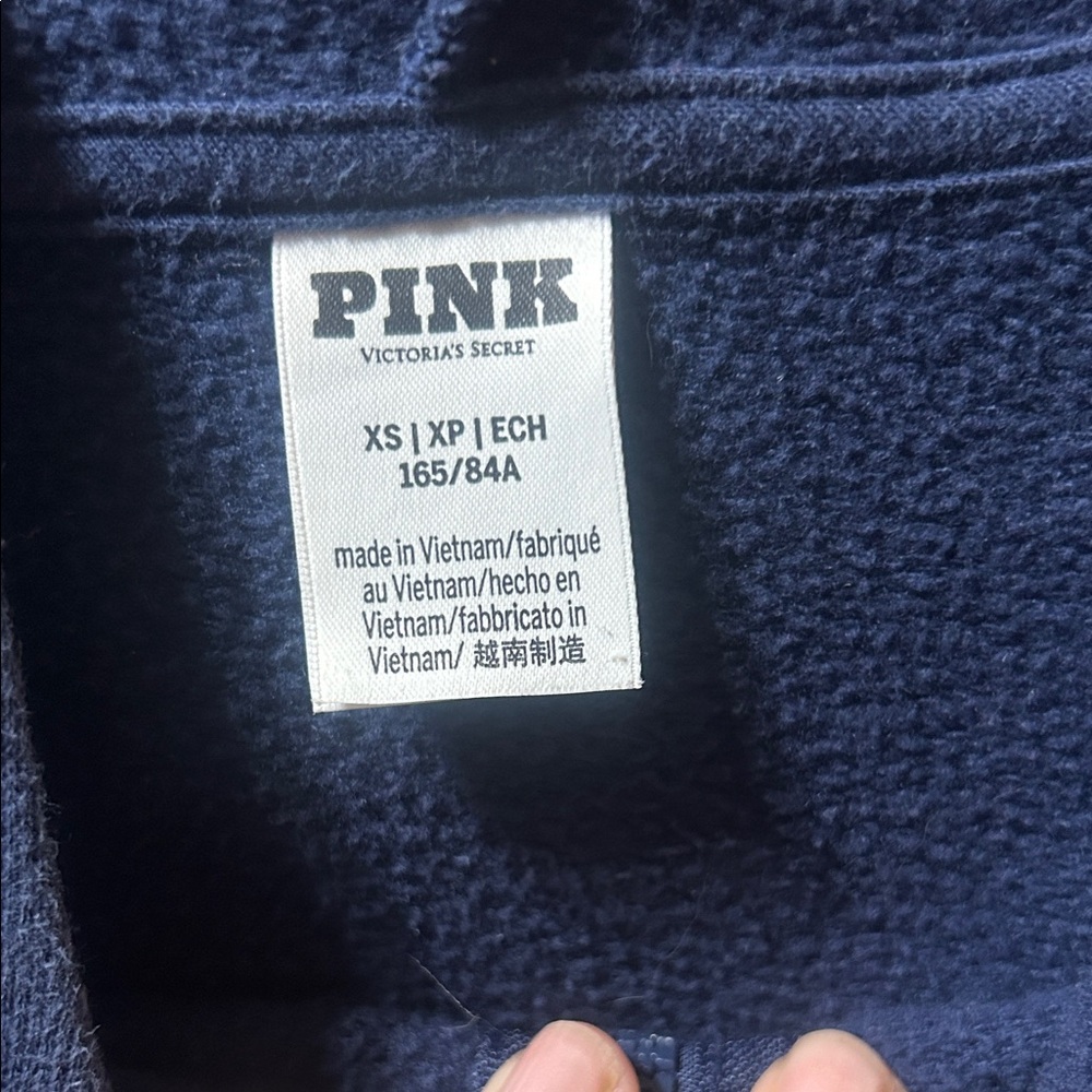 PINK Victoria's Secret Zip-Up Blue Sweater - Picture 4 of 6